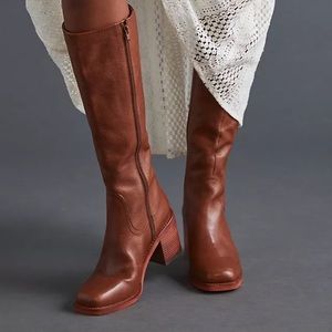 Never Worn- Seychelles Itinerary Knee High Block Heel Brown Boots